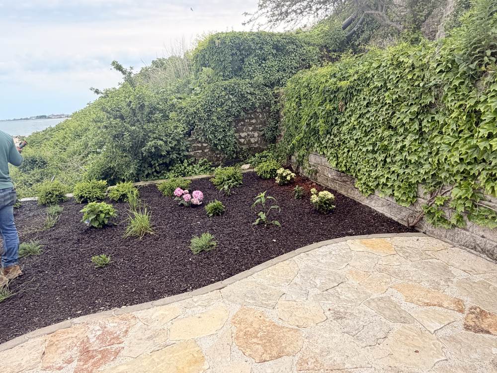 Fresh mulch & defined edge — Racine, WI